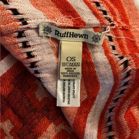 Ruff Hewn Red and White Boho Kimono - Picture 3 of 3